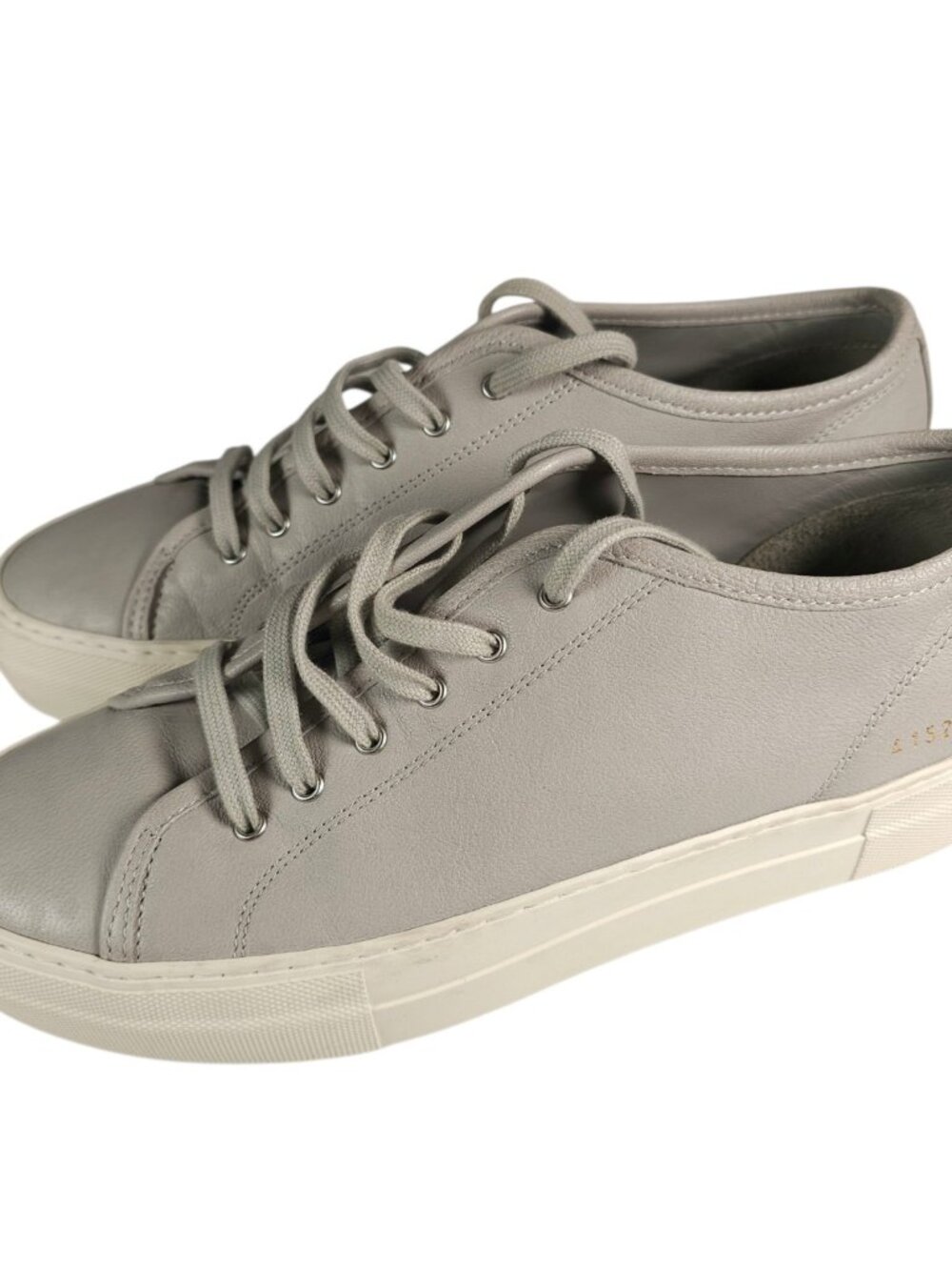 COMMON PROJECTS 4152 Tournament Low Super Nappa Leather Sneakers Gray Womens 38